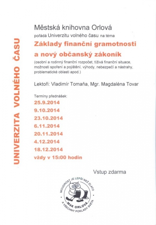 Základy finanční gramotnosti a nový občanský zákoník