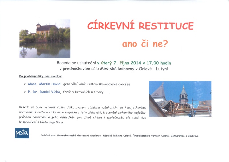 Církevní restituce ano či ne?