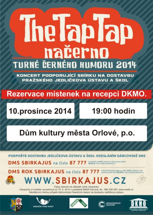 Koncert The Tap Tap načerno s výstavou