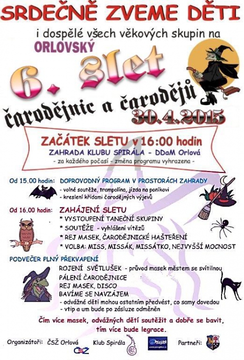 6. orlovský slet čarodějnic a čarodějů