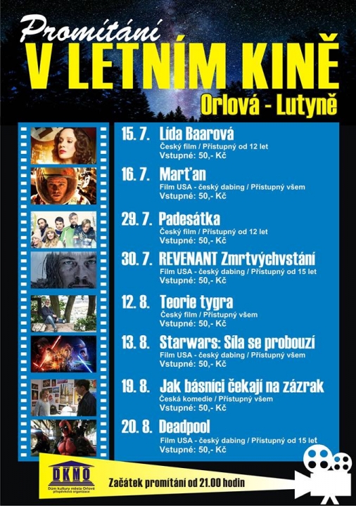 Deadpool - Biograf láska - Prázdninové promítání filmů v letním kině