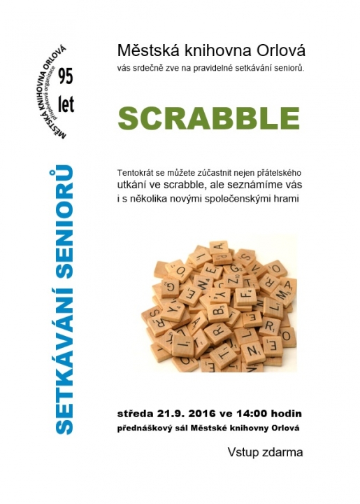Setkávání seniorů: Scrabble - přátelský turnaj