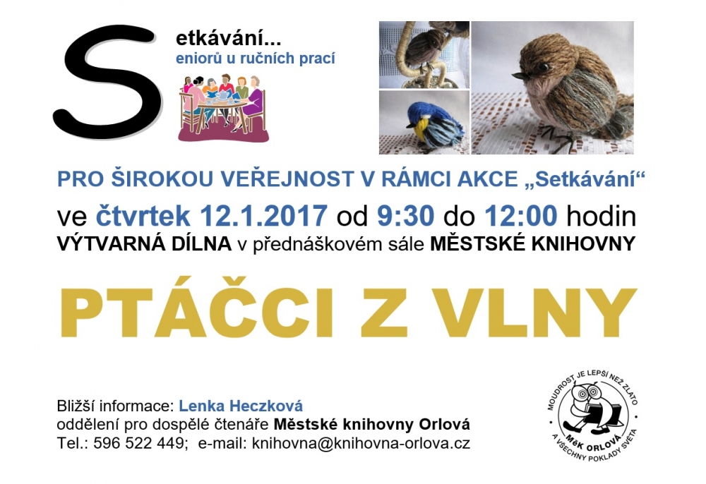 Setkávání u ručních prací: Ptáčci z vlny