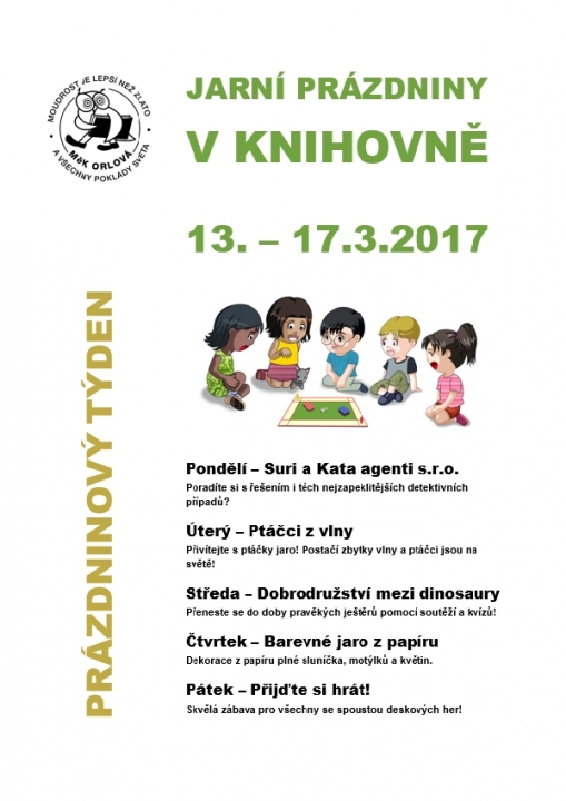 JARNÍ PRÁZDNINY V KNIHOVNĚ