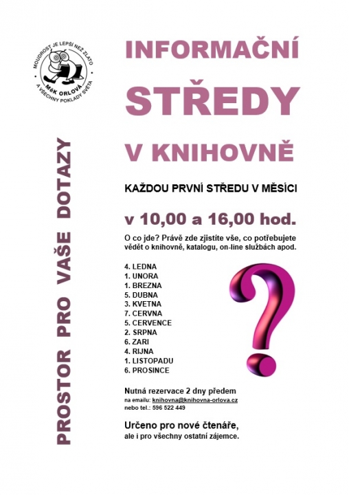 Informační středa v knihovně