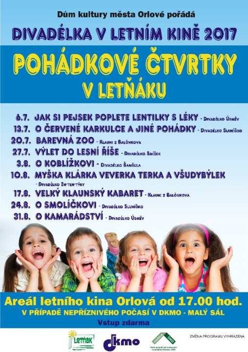 POHÁDKOVÉ ČTVRTKY V LETNÍM KINĚ: Divadélko Šamšula - O Koblížkovi