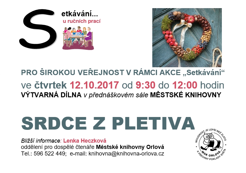Setkávání u ručních prací: Srdce z pletiva