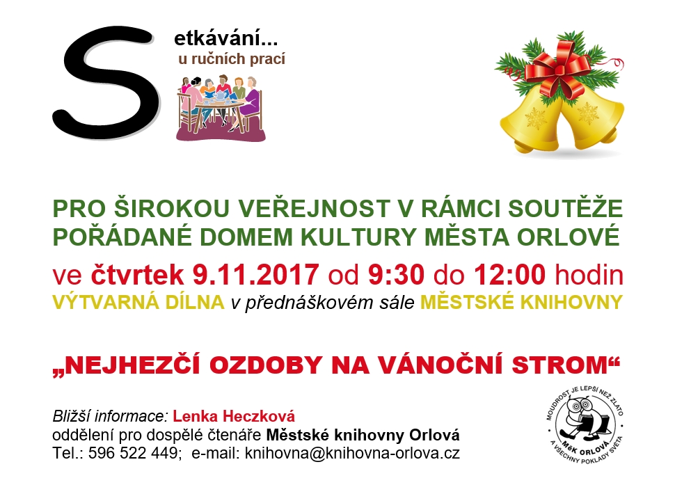 Setkávání u ručních prací - Nejhezčí ozdoby na vánoční strom