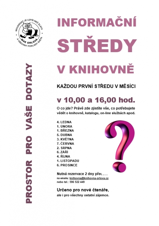 Informační středa v knihovně
