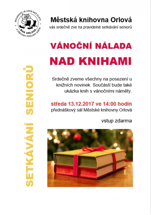 Setkávání seniorů - Vánoční nálada nad knihami