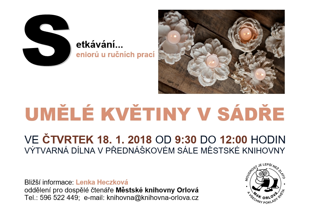 Setkávání u ručních prací - Umělé květiny v sádře