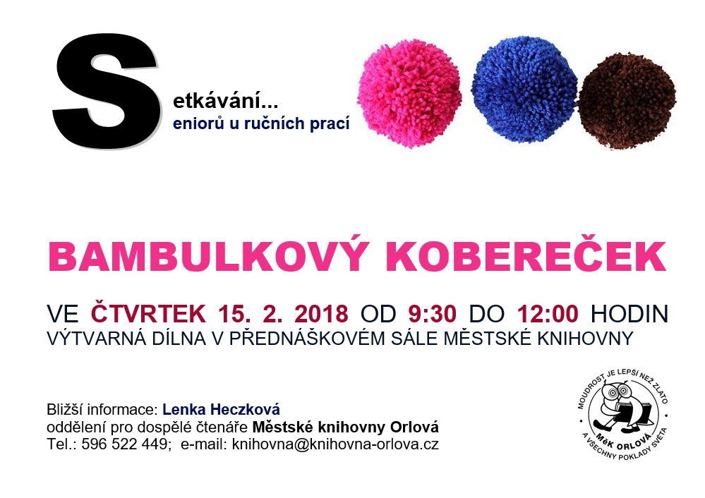 Setkávání u ručních prací - Bambulkový kobereček