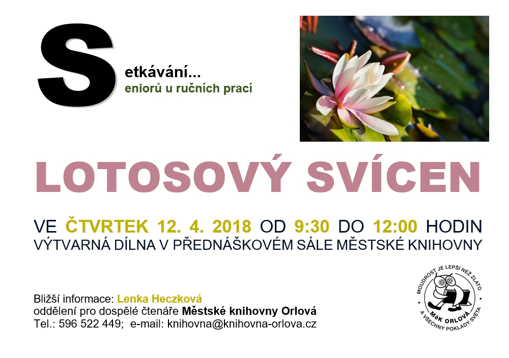 Setkávání u ručních prací – Lotosový svícen