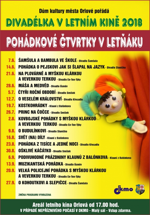 POHÁDKOVÉ ČTVRTKY V LETŇÁKU: Divadélko Šamšula – Šamšula a Bambula ve škole