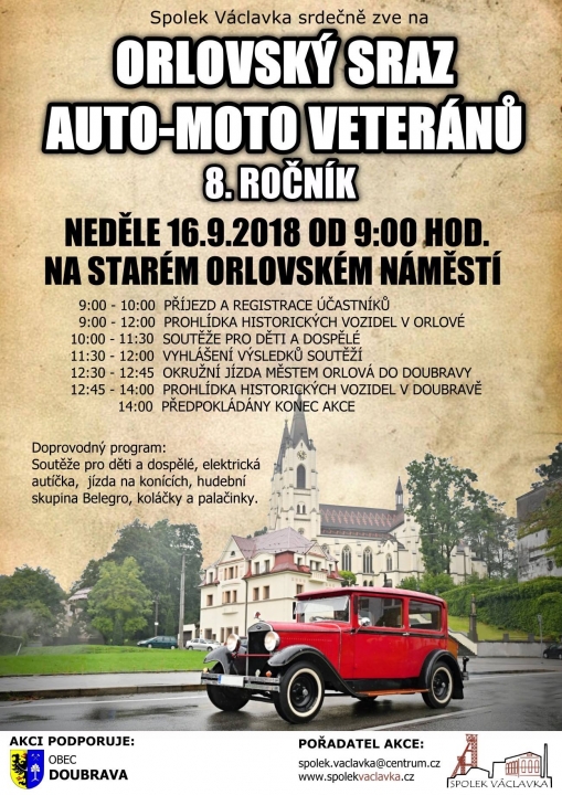 VIII. ROČNÍK SRAZU AUTO A MOTO VETERÁNŮ 2018