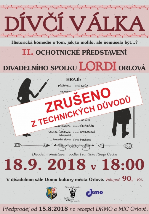 Dívčí válka – ochotnický spolek LORDI Orlová