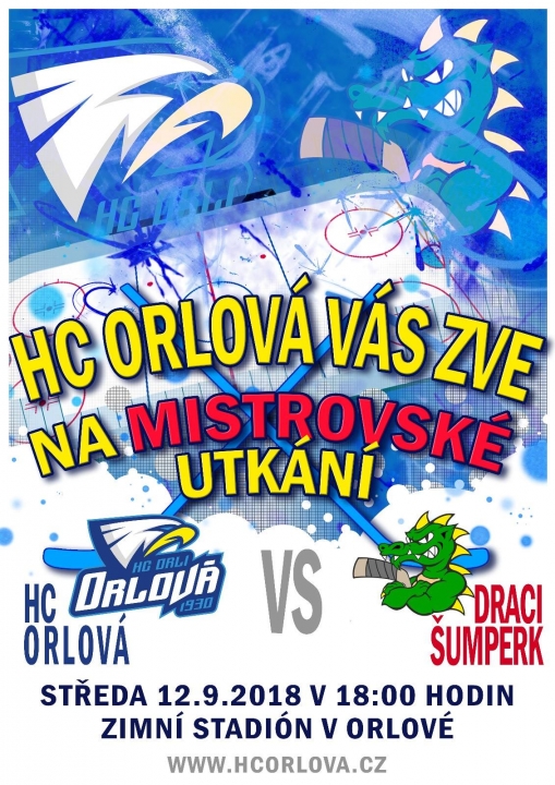 Mistrovské utkání HC Orlová vs. Draci Šumperk
