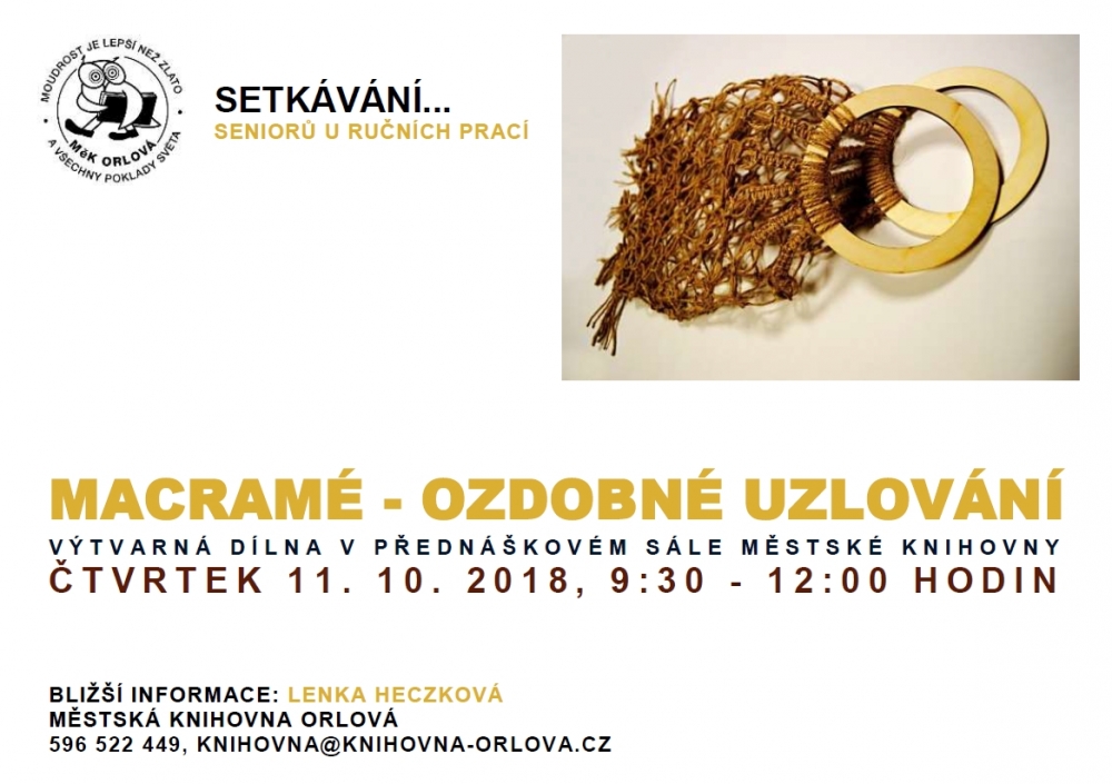 Setkávání u ručních prací – Macramé