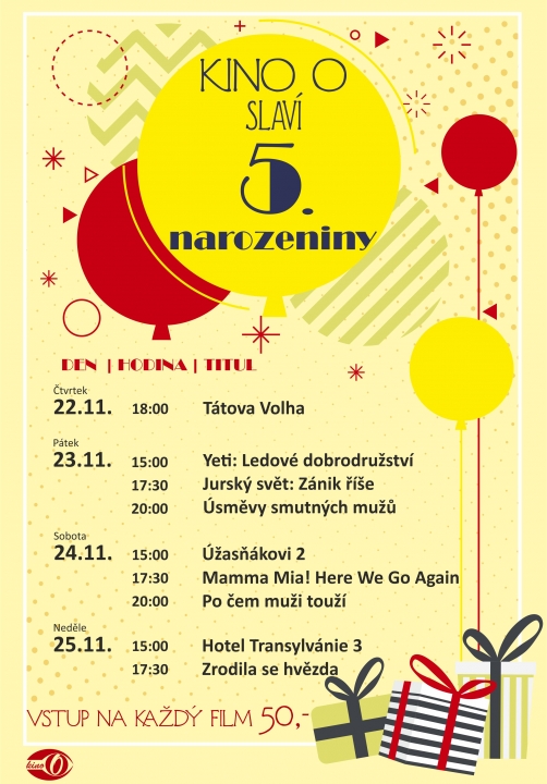 Kino O slaví 5. narozeniny