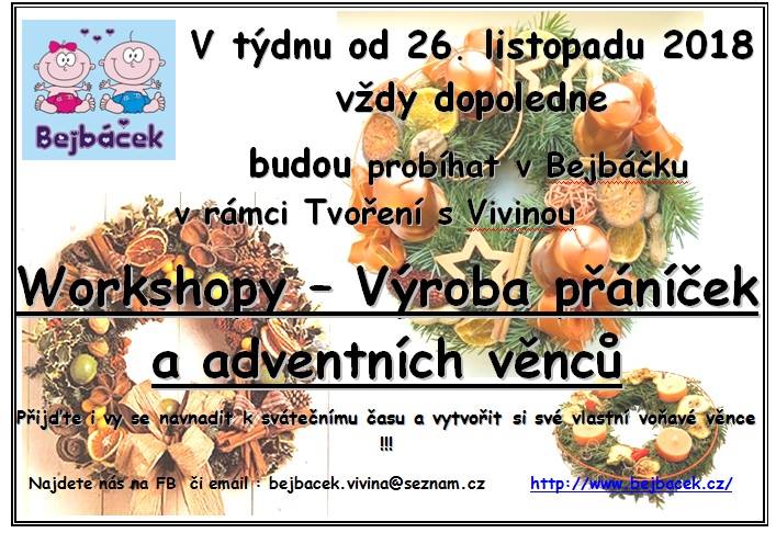 Workshop – Výroba přáníček a adventních věnců