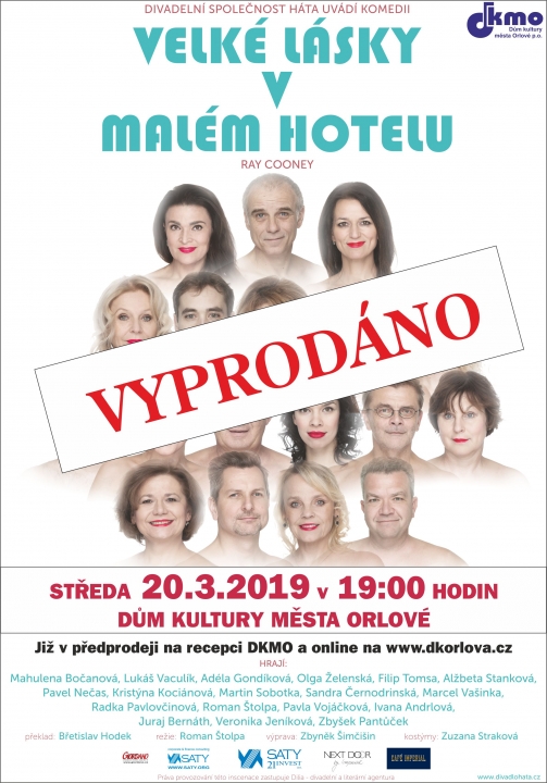 Divadelní představení „Velké lásky v malém hotelu“
