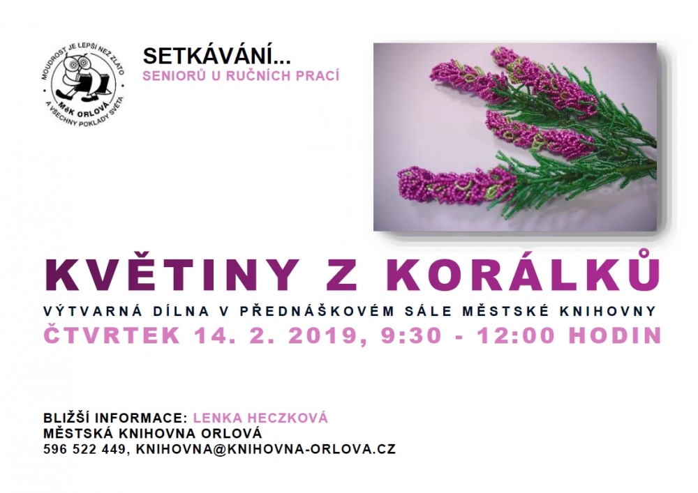 Setkávání u ručních prací – Květiny z korálků