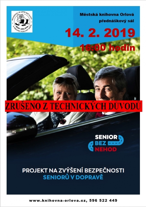 Senior bez nehod – Z TECHNICKÝCH DŮVODŮ ZRUŠENO!!