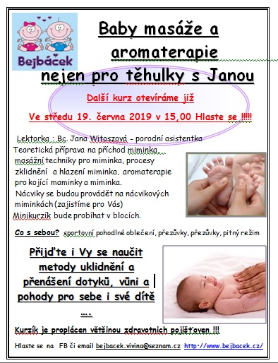 Baby masáže a aromaterapie nejen pro těhulky s Janou