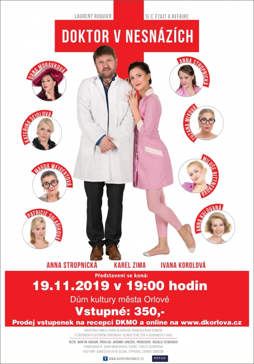 Divadelní představení – DOKTOR V NESNÁZÍCH – úterý 19. 11. 2019