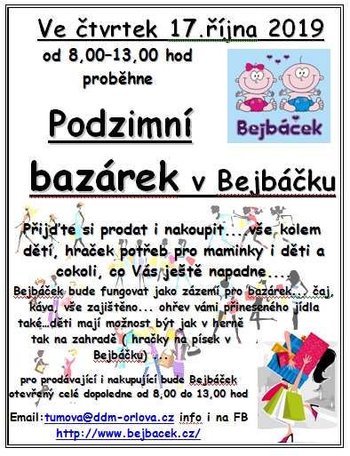 Podzimní bazárek v Bejbáčku