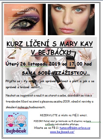 KURZ LÍČENÍ S MARY KAY V BEJBÁČKU