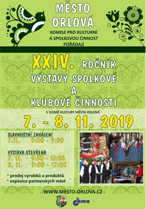 XIII. ročník Festivalu národnostních kultur – čtvrtek 7. 11. 2019 a XXIV. ročník Výstavy spolkové a klubové činnosti - 7. - 8. 11. 2019