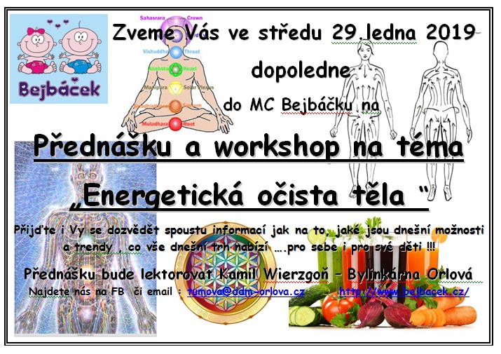 Přednáška a workshop na téma „Energetická očista těla “