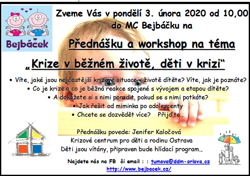 Přednáška a workshop na téma „ Krize v běžném životě, děti v krizi“