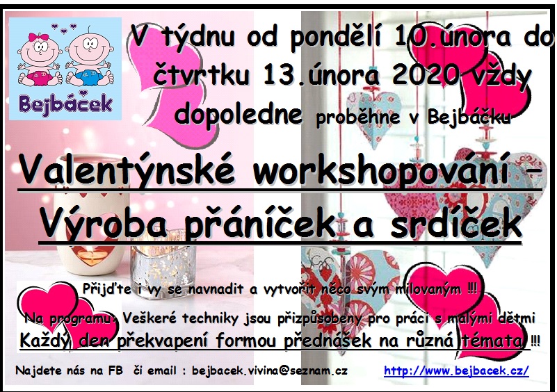 Valentýnské workshopování - Výroba přáníček a srdíček