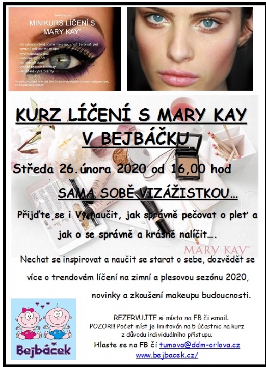 KURZ LÍČENÍ S MARY KAY V BEJBÁČKU
