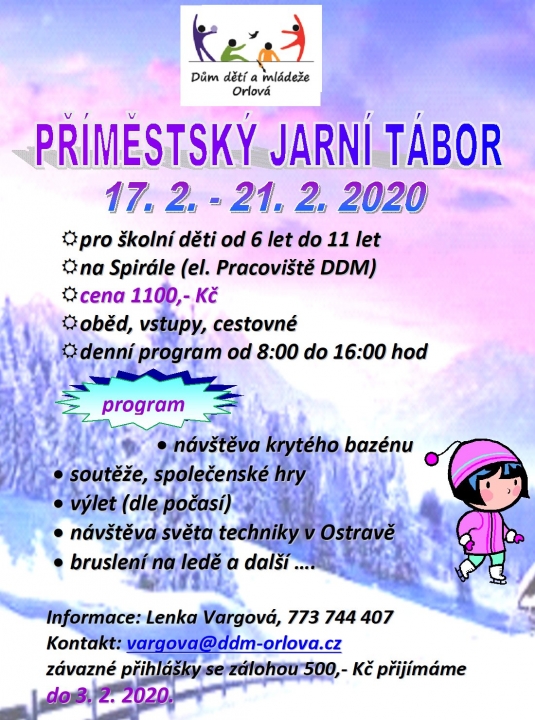 Příměstský tábor o jarních prázdninách