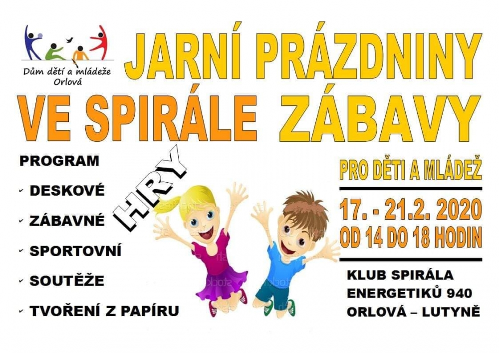 JARNÍ PRÁZDNINY – PLNO ZÁBAVY VE SPIRÁLE