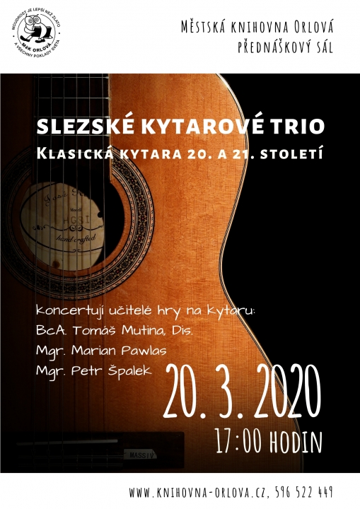 Koncert Slezského kytarového tria – Klasická kytara 20. a 21. století