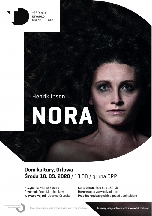 Divadelní představení Těšínského divadla – polská scéna NORA – středa 18. 3. 2020