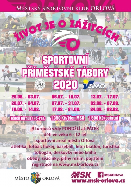 SPORTOVNÍ PŘÍMĚSTSKÉ TÁBORY 2020
