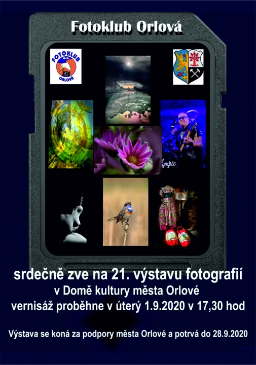 21. výstava fotografií  Fotoklub Orlová – 1. 9. – 28. 9. 2020