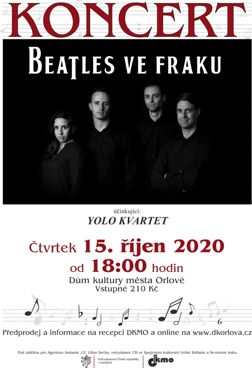 Koncert - Beatles ve fraku – čtvrtek 15. 10. 2020