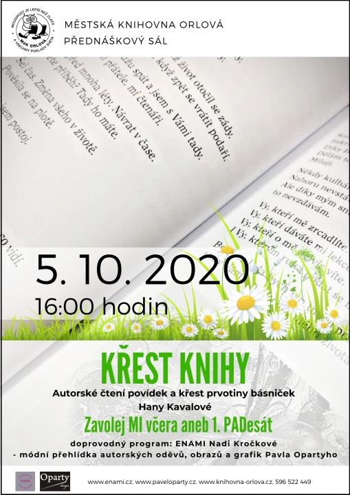 Křest knihy Hany Kavalové: Zavolej MI včera aneb 1. PADesát