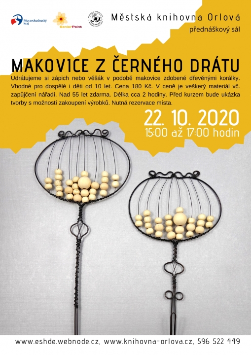 Makovice z černého drátu