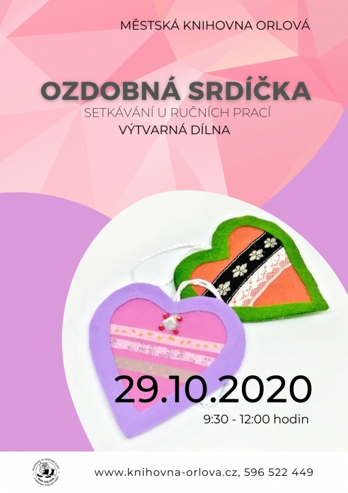 Setkávání u ručních prací: Ozdobná srdíčka