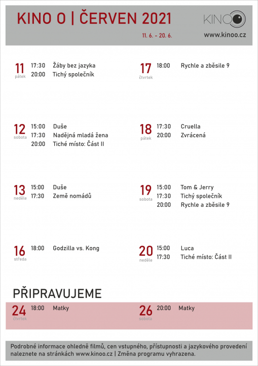 Kino O / červen 2021