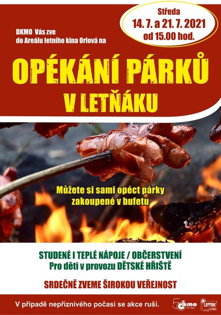 Opékání párků v letňáku