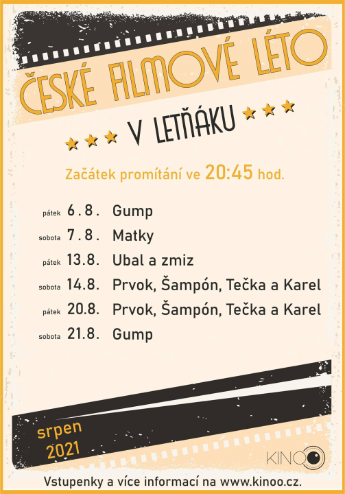České filmové léto v Letňáku!