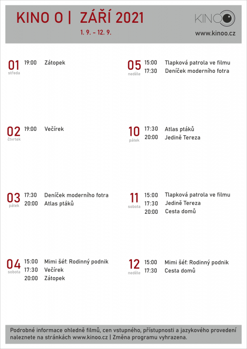 Kino O / září 2021